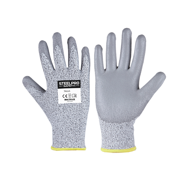 Guante anticorte recubierto de PU gris STEELPRO Multiflex Cut-5 · foto 4
