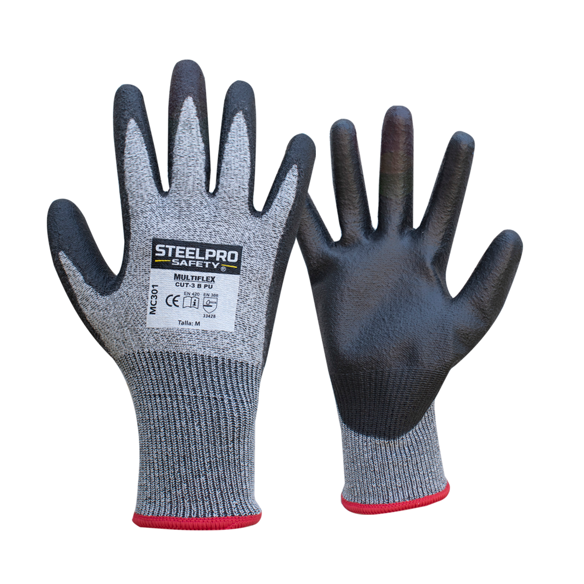 Guante anticorte recubierto de PU gris STEELPRO Multiflex Cut-5 · foto 7